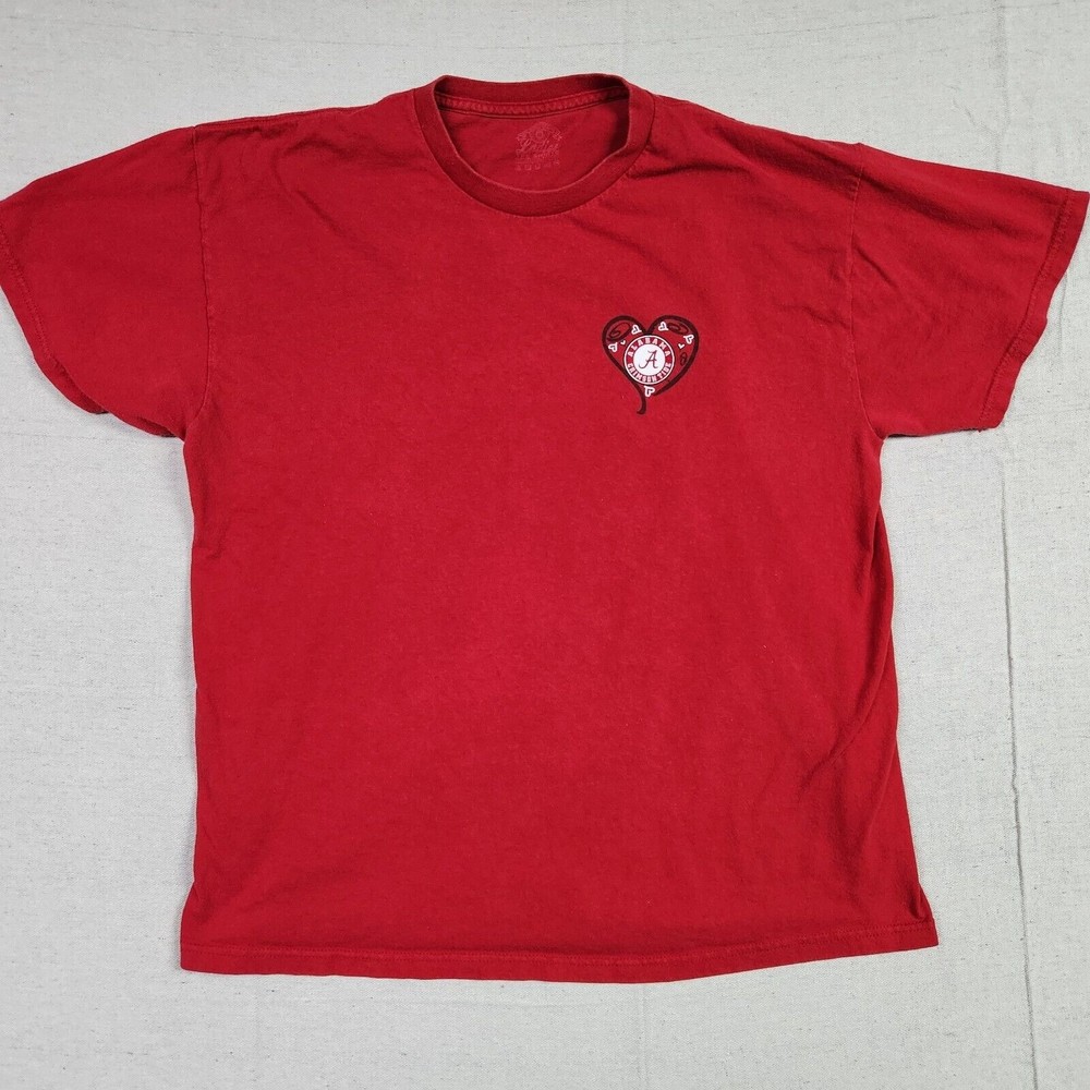 Alabama Crimson Tide Shirt Womens XL Red Short Sleeve Pullover Spell Out Logo